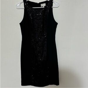 SOLD Milly black sequined sleeveless cocktail party mini dress Sz 6